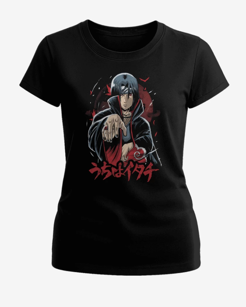 Polera de Mujer Negro de Uchiha Itachi