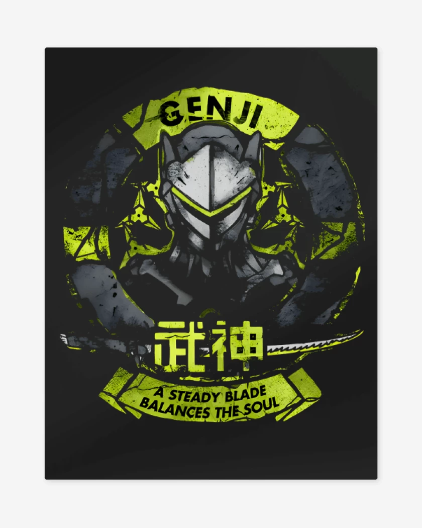 Print metalico Negro de Genji 3 