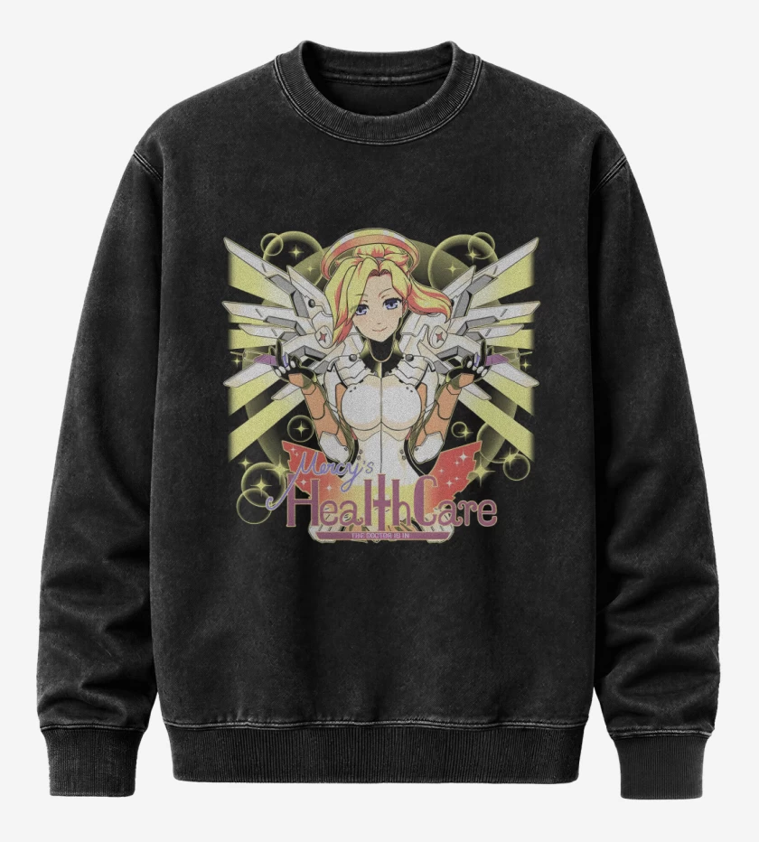 Poleron Polo Acid Wash Negro de Mercy 2