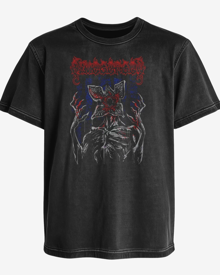 Polera desgastada Demogorgon