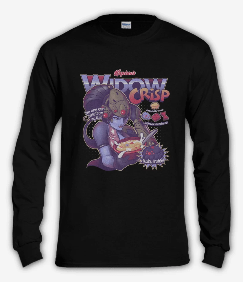 Polera manga larga Negro de Widow Cereal 