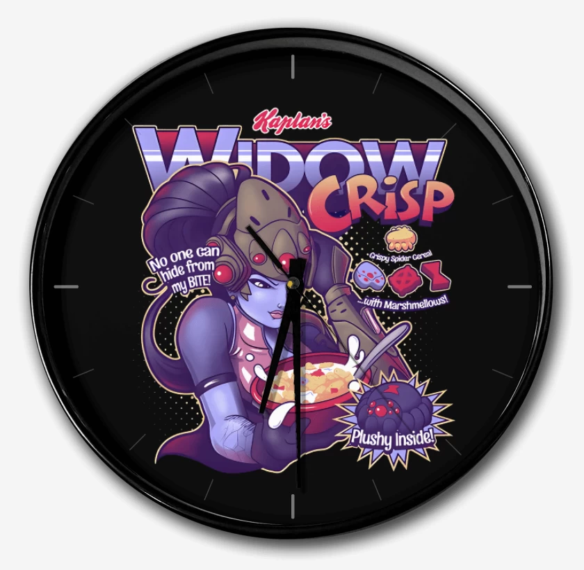Reloj Negro de Widow Cereal 