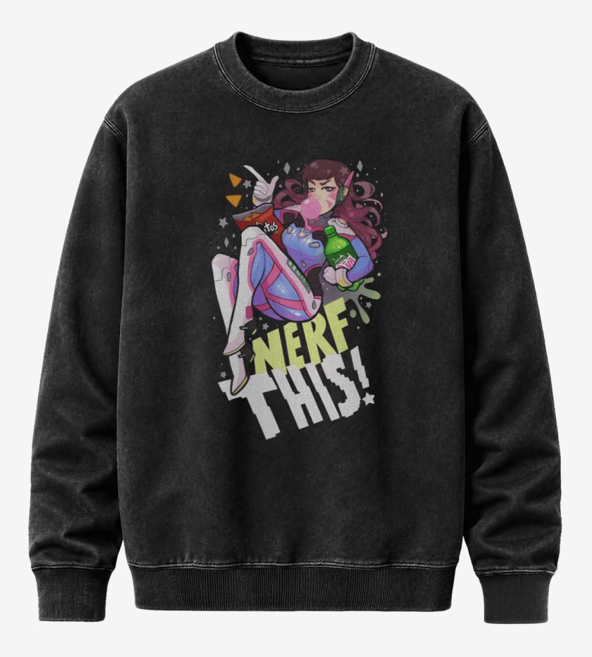Poleron Polo Acid Wash Negro de Dva Nerf This