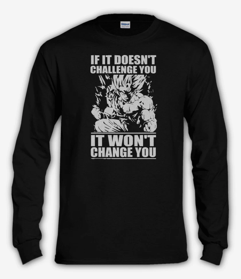 Polera manga larga Negro de If it doesnt challenge you