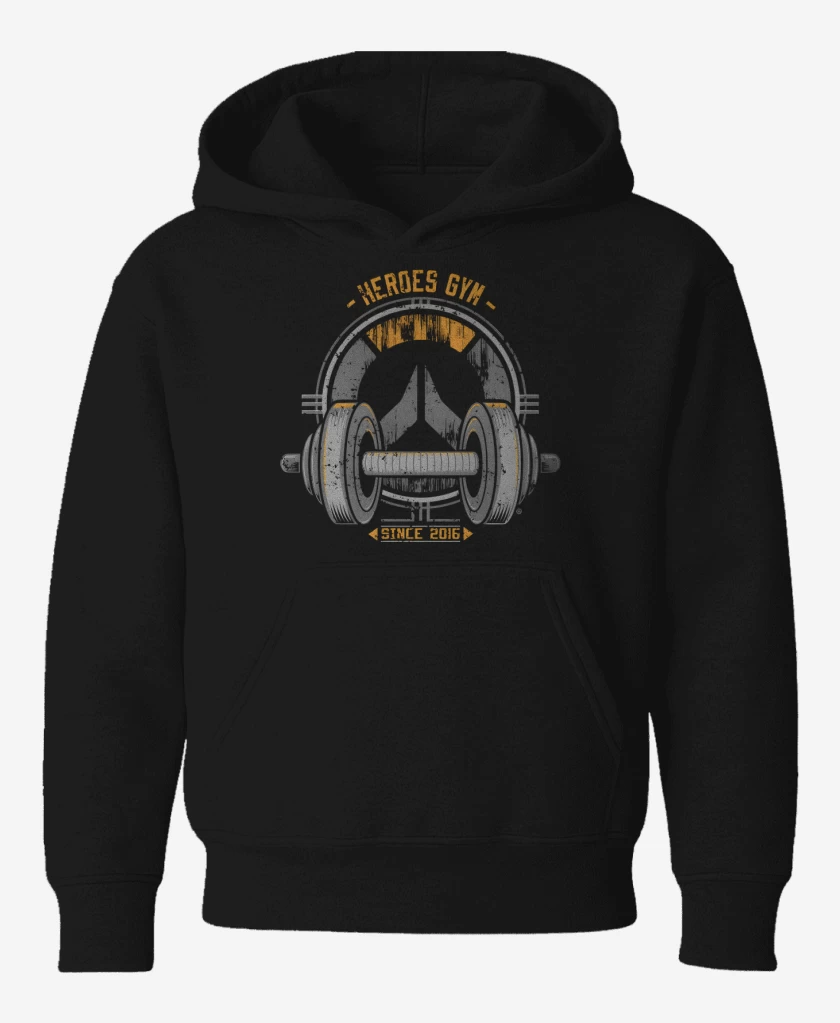 Poleron de niño Negro de Heroes Gym