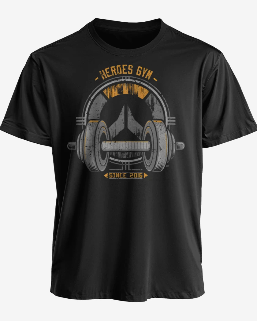 Polera premium Negro de Heroes Gym