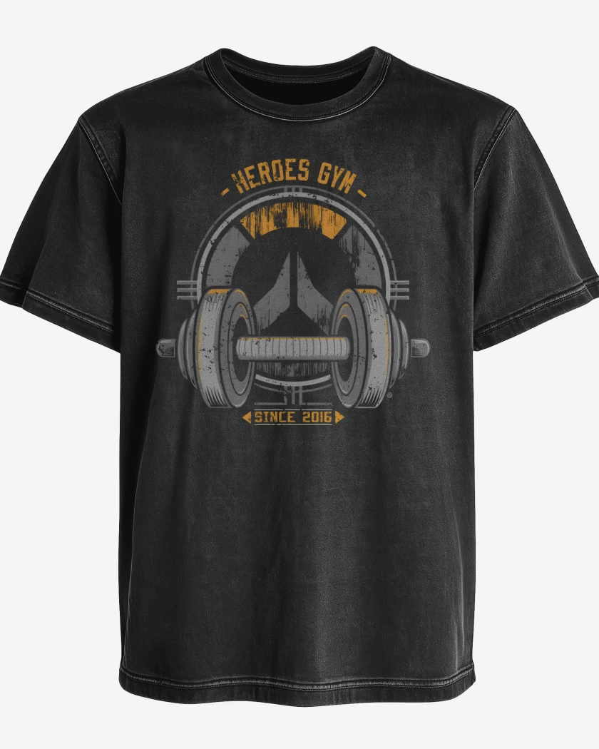 Polera desgastada Heroes Gym