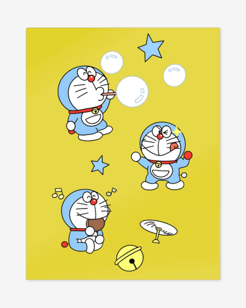 Print metalico Amarillo de Doraemon