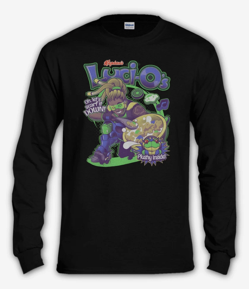 Polera manga larga Negro de Lucio cereal 