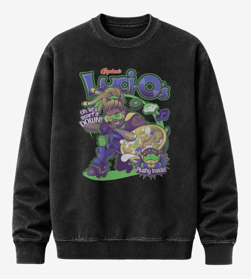 Poleron Polo Acid Wash Negro de Lucio cereal 