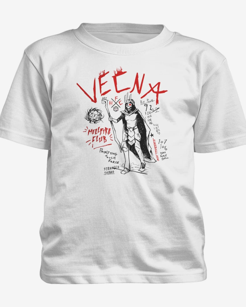 Polera de niño Blanco de Vecna RPG