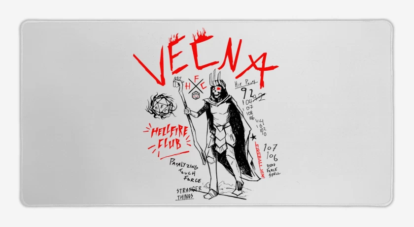 Mouse pad Gamer Blanco de Vecna RPG
