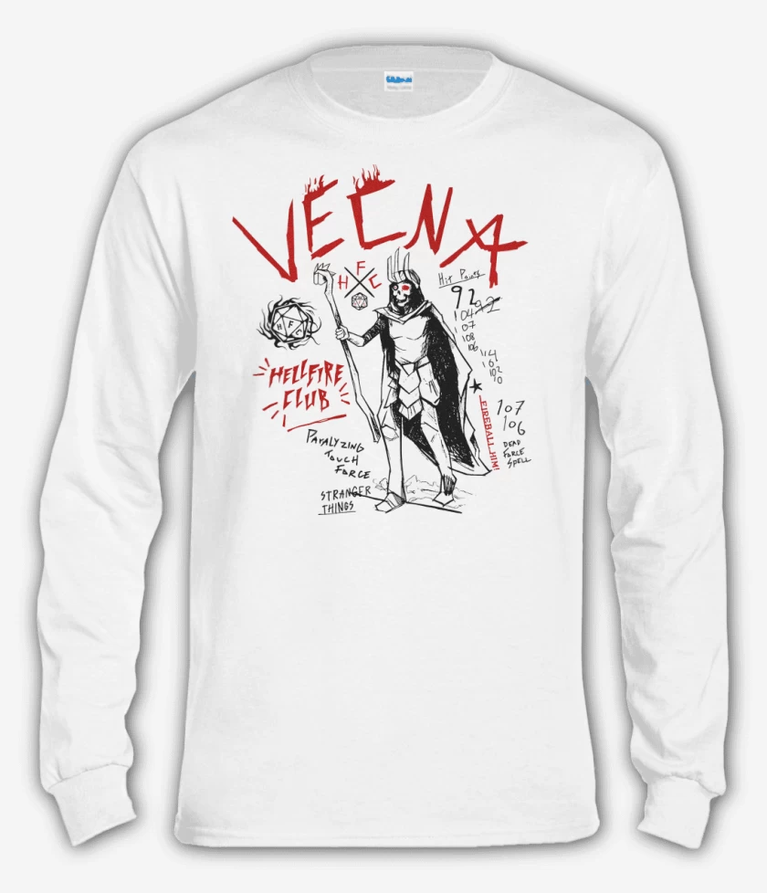 Polera manga larga Blanco de Vecna RPG