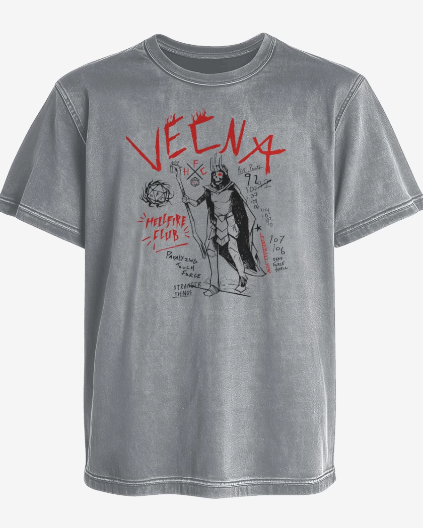Polera desgastada Gris Melange de Vecna RPG