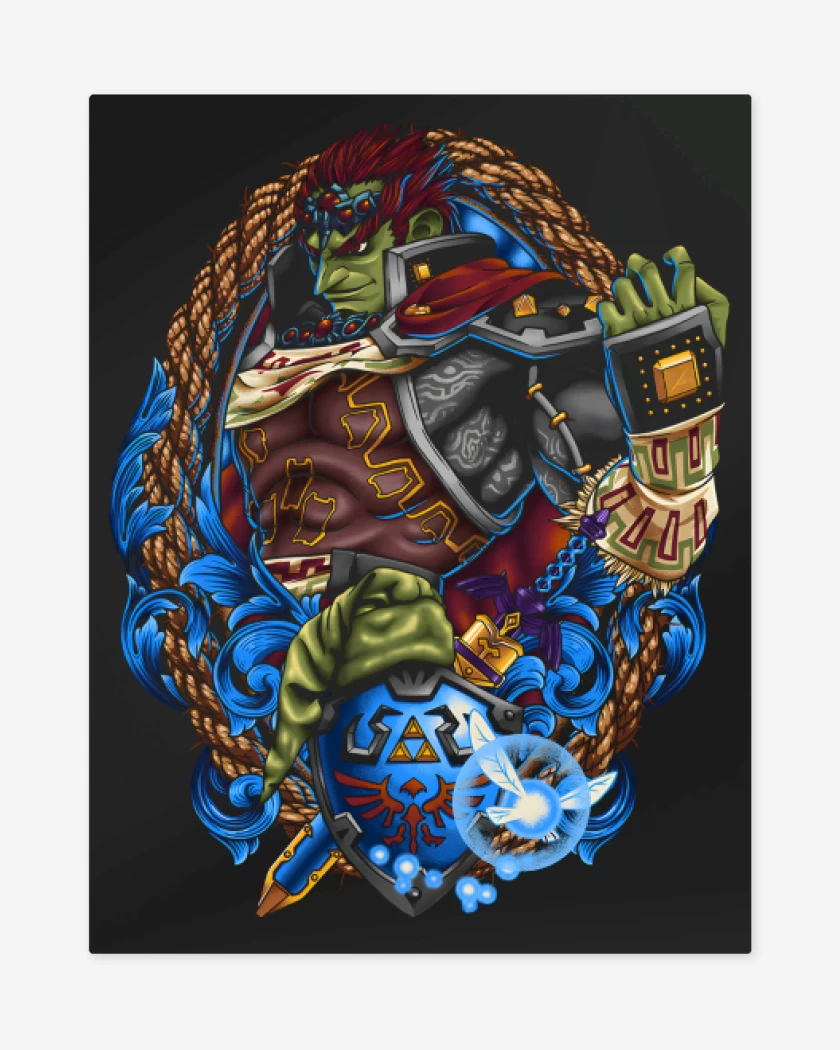 Print metalico Negro de Ganondorf