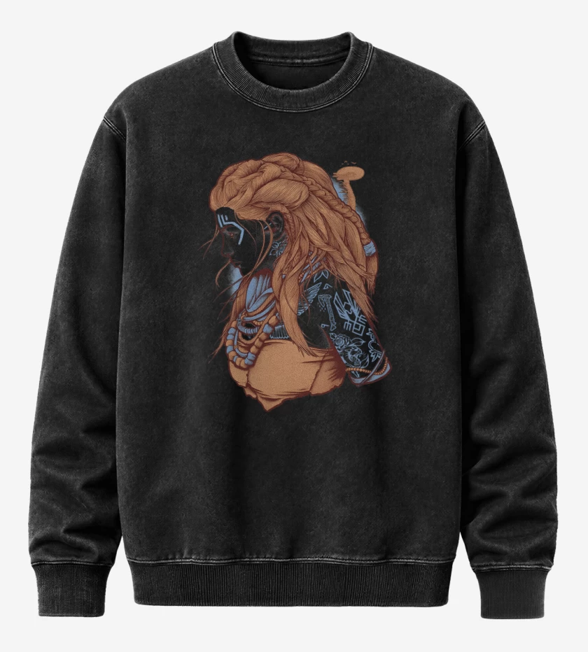 Poleron Polo Acid Wash Negro de Horizon