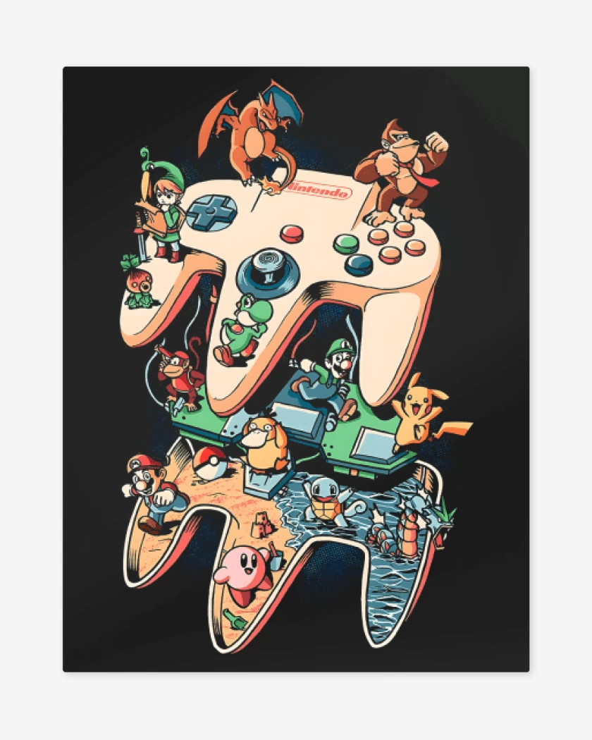 Print metalico Nintendo 64