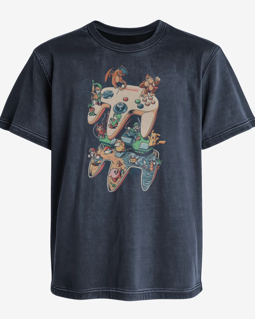 Polera desgastada Nintendo 64