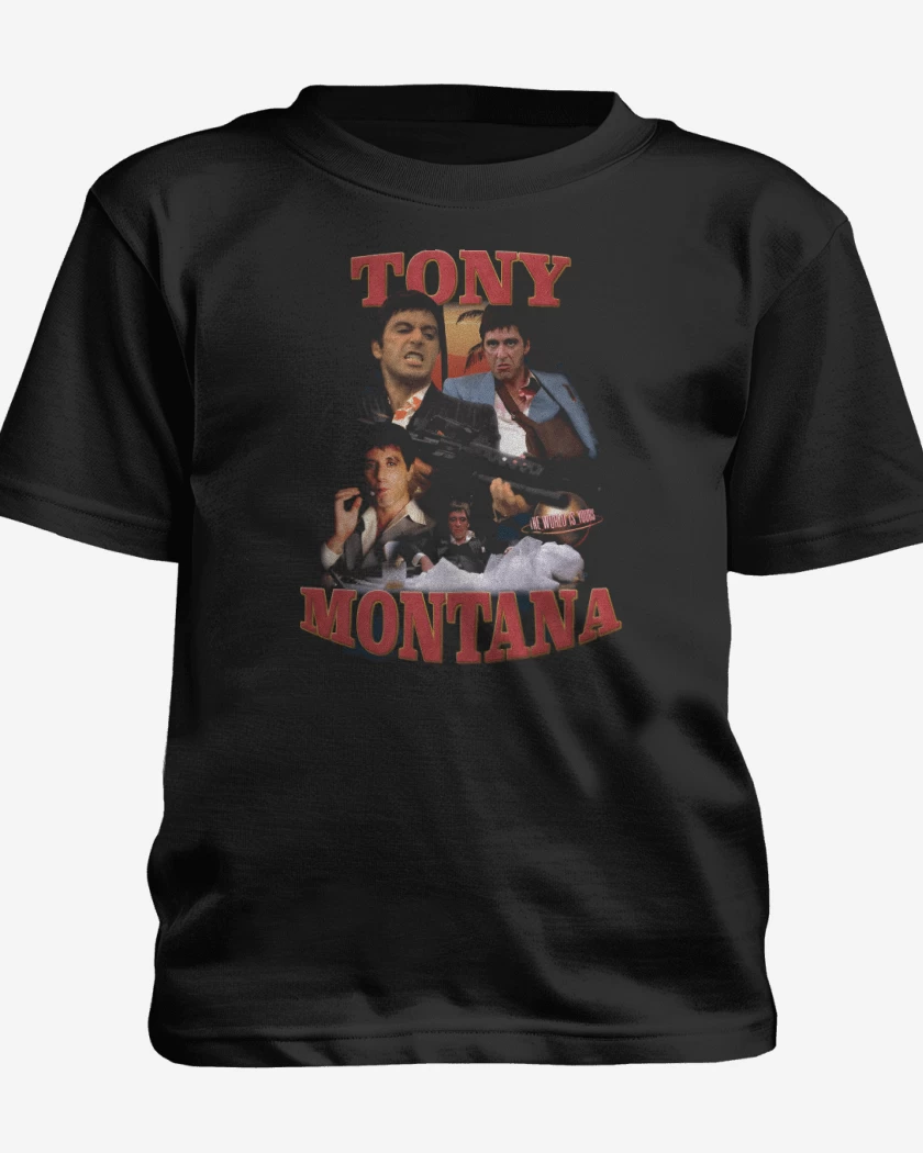 Polera de niño Negro de Tony Montana