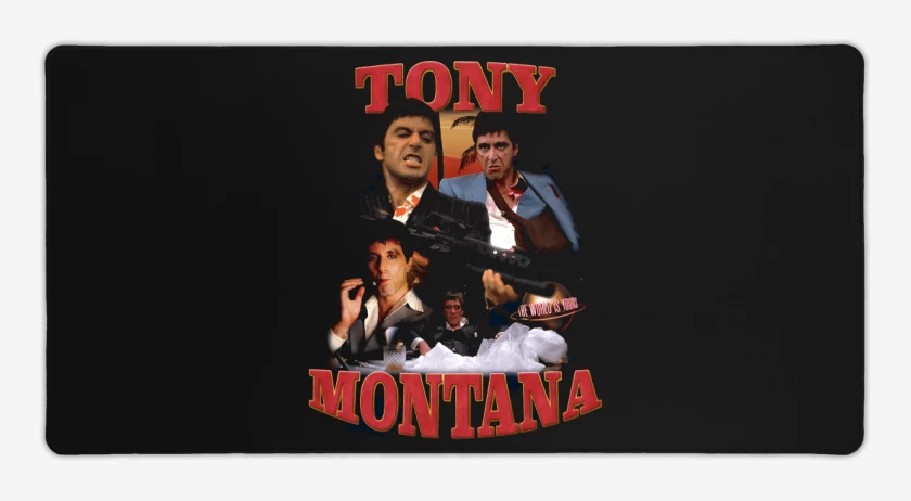 Mouse pad Gamer Negro de Tony Montana