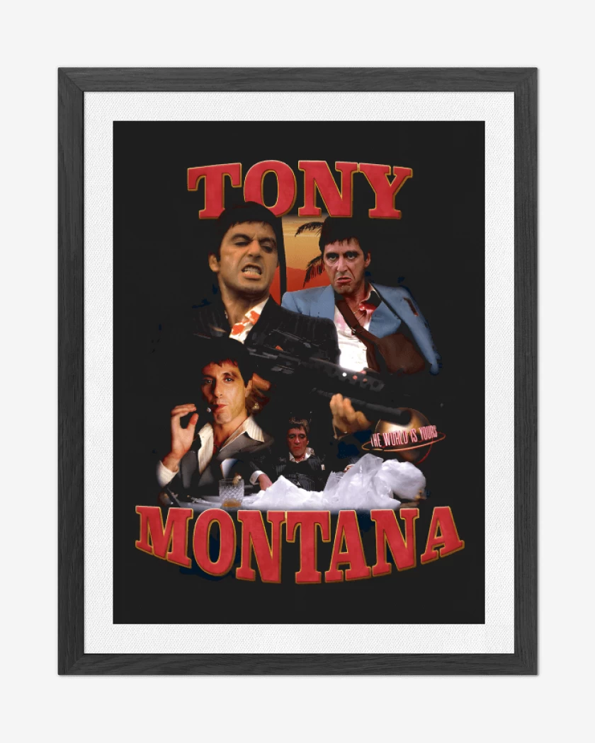 Cuadro decorativo Negro de Tony Montana