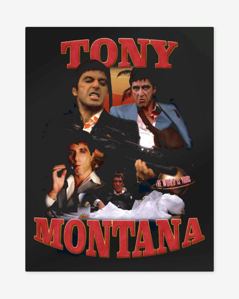 Print metalico Negro de Tony Montana