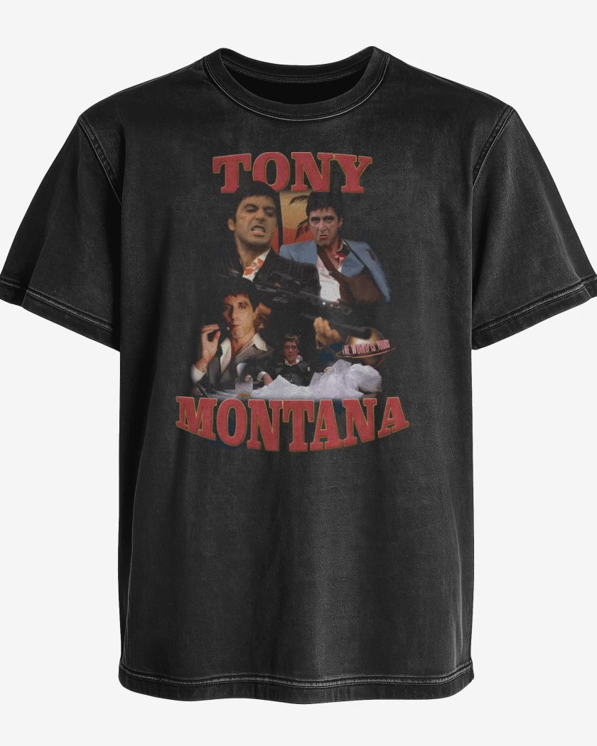 Polera desgastada Tony Montana