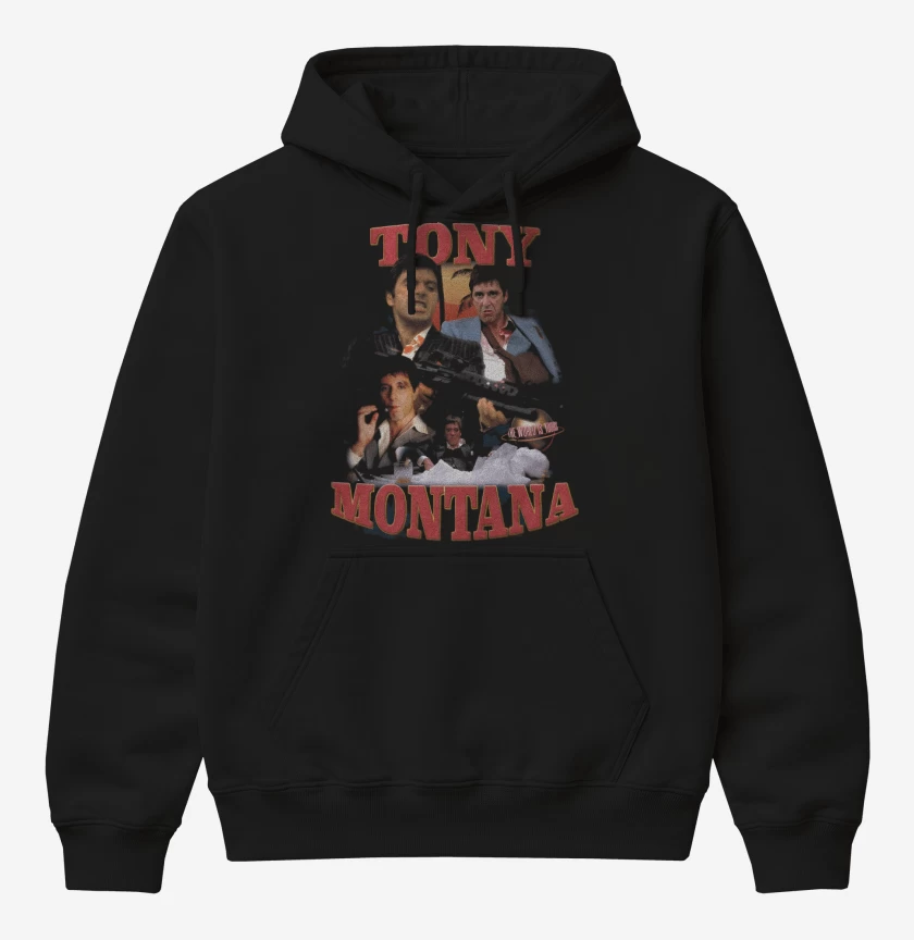 Poleron Canguro básico Negro de Tony Montana