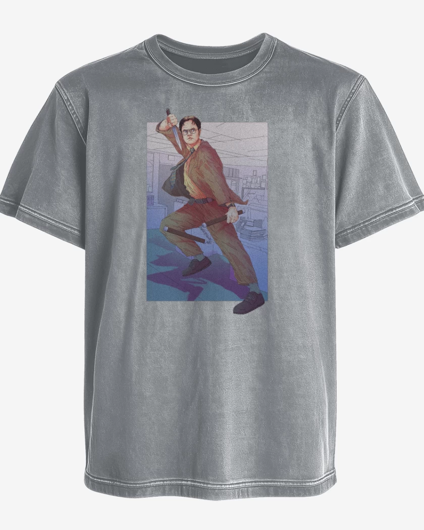 Polera desgastada Gris Melange de Perfect Crime