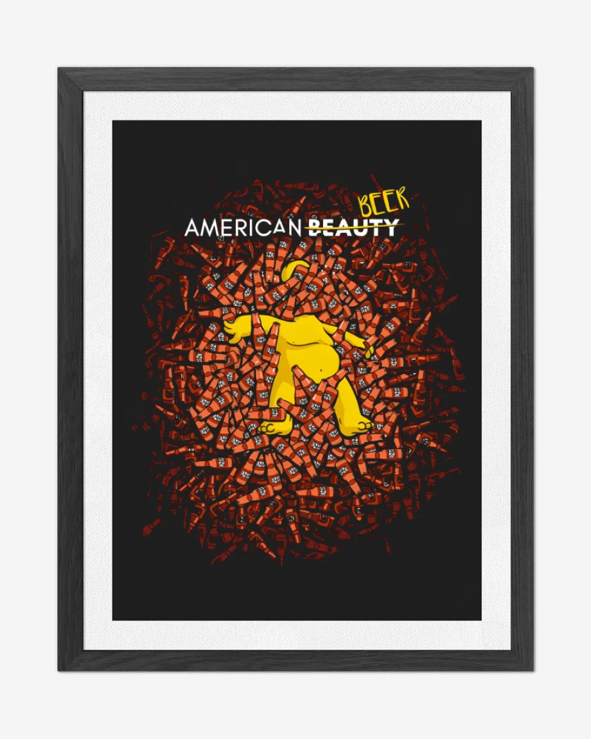Cuadro decorativo Negro de American Beer