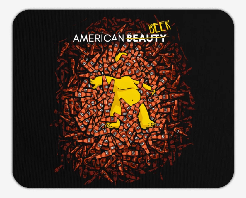 Mousepad Negro de American Beer