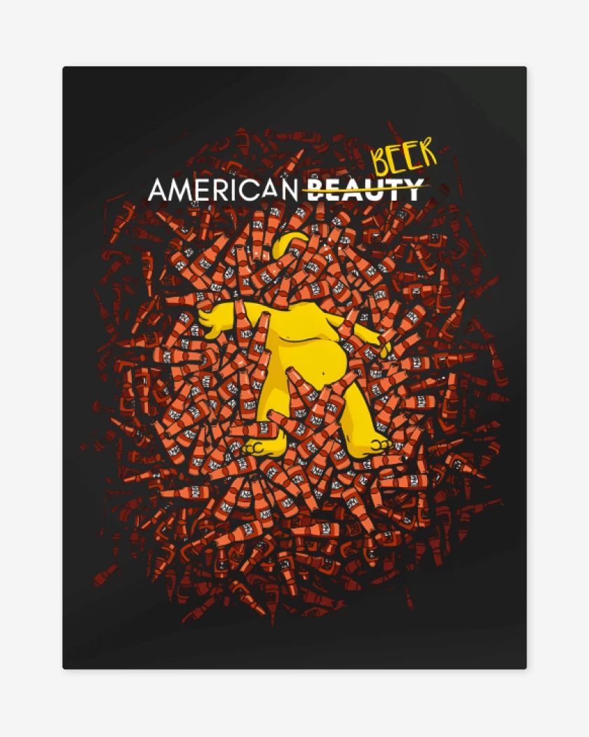 Print metalico Negro de American Beer