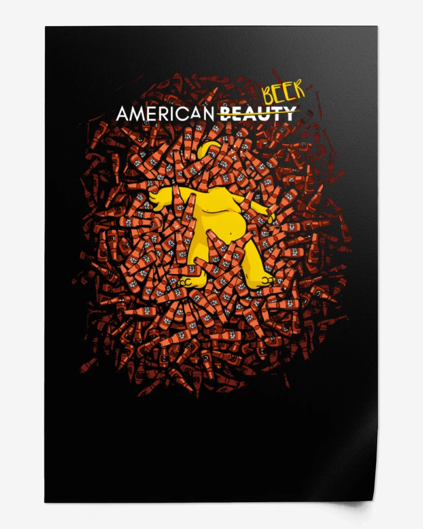 Print Negro de American Beer