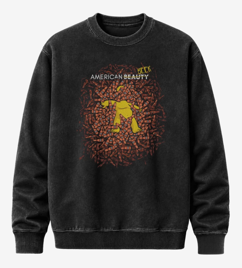 Poleron Polo Acid Wash Negro de American Beer