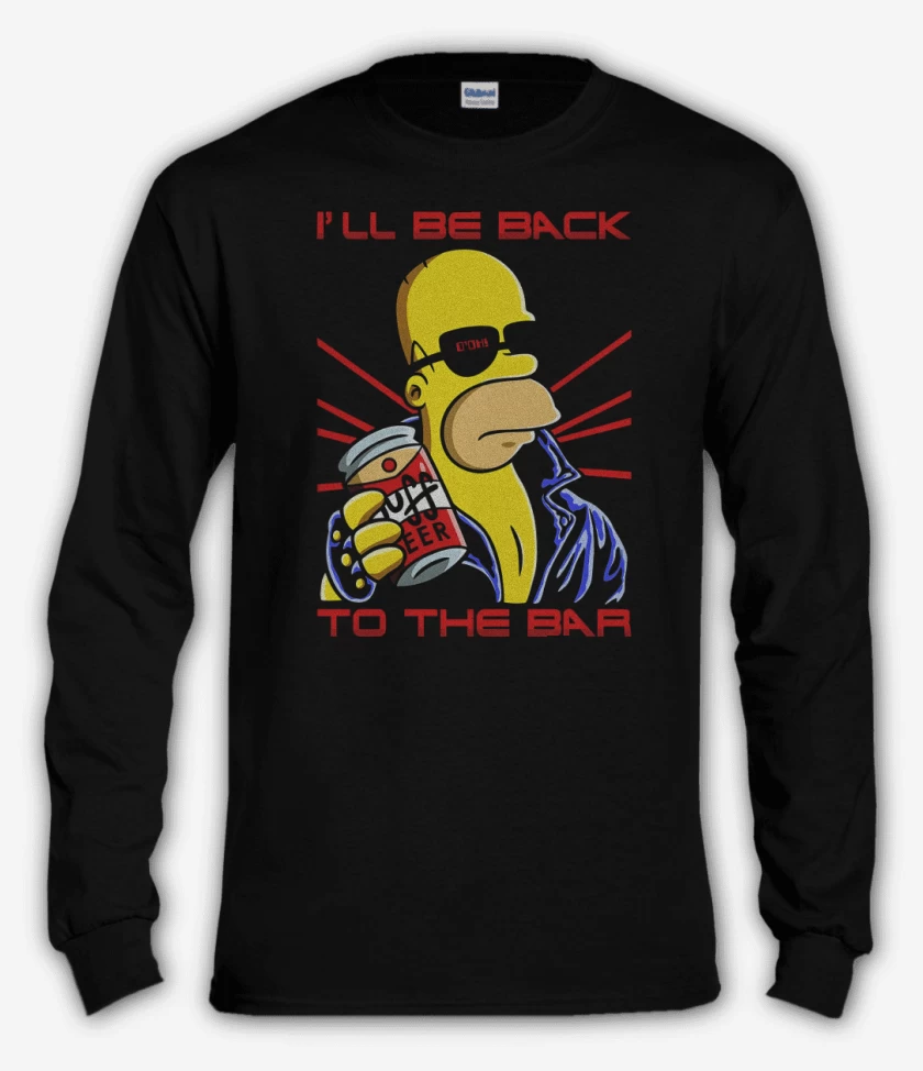 Polera manga larga Negro de Homerator