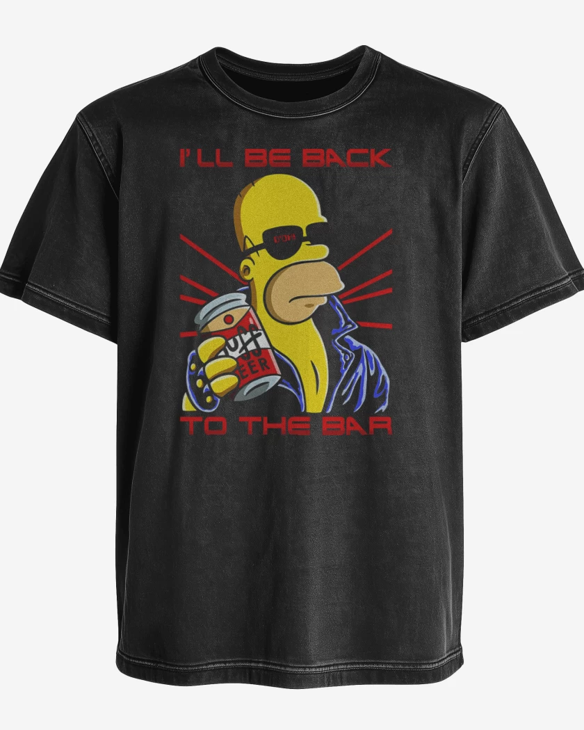 Polera desgastada Negro de Homerator