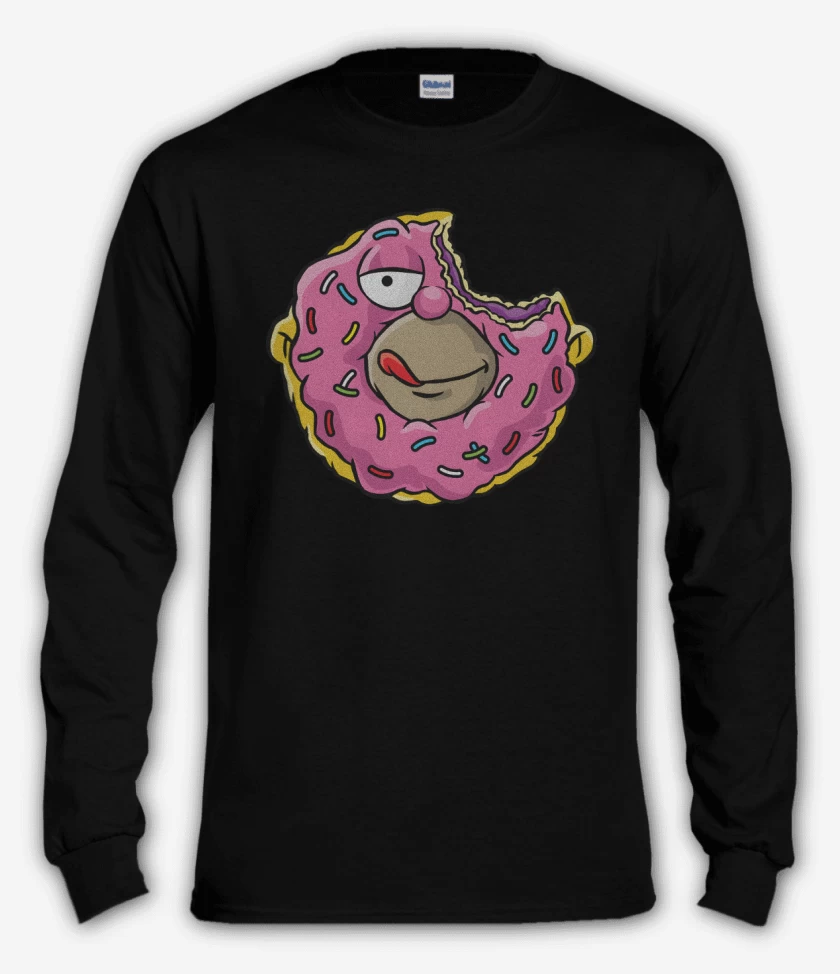 Polera manga larga Negro de Homerrosquilla