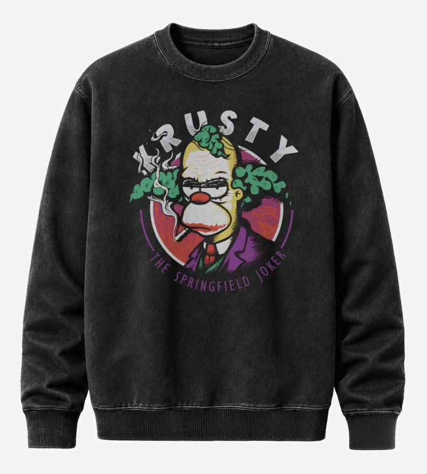 Poleron Polo Acid Wash Negro de The Springfield Joker