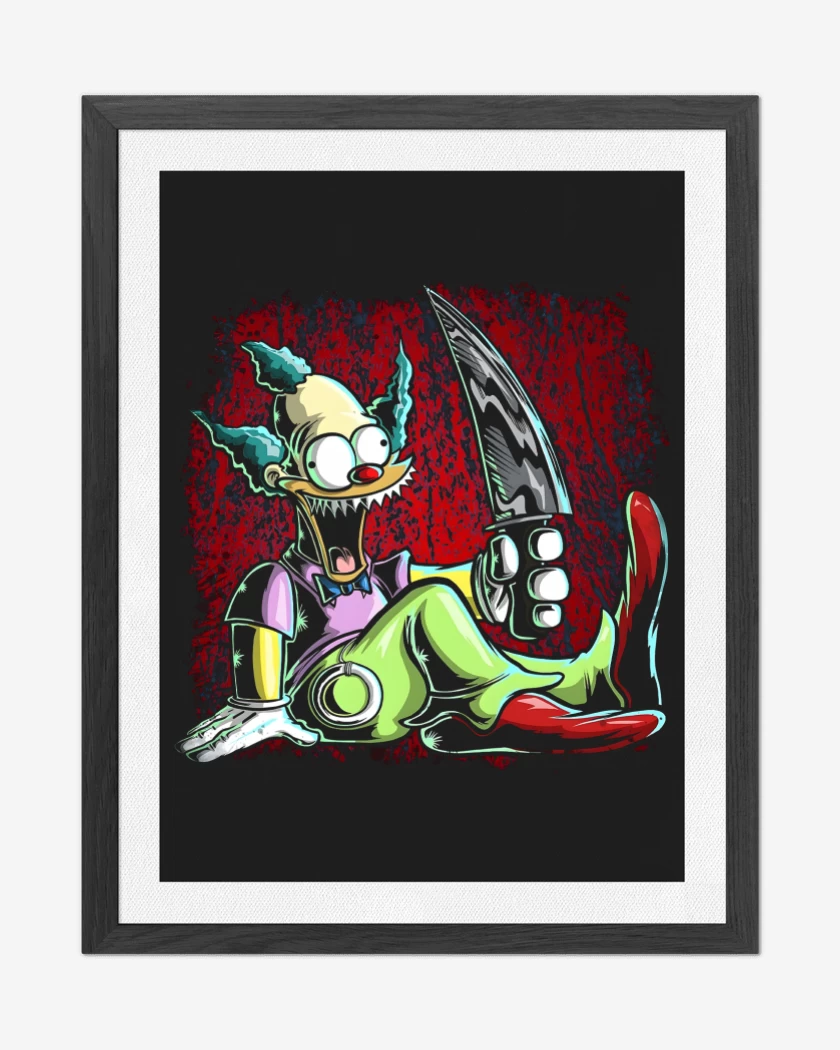 Cuadro decorativo Negro de Muñeco Krusty