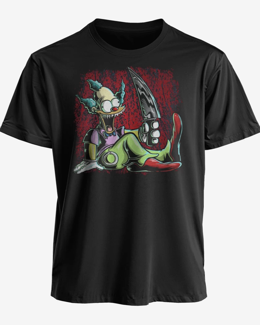 Polera premium Negro de Muñeco Krusty