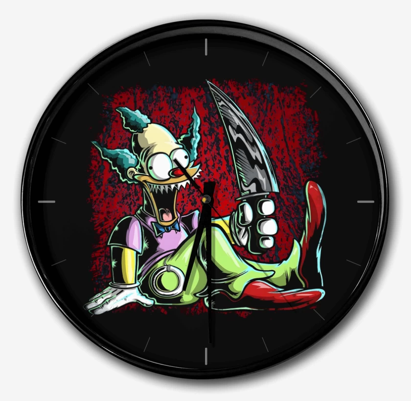 Reloj Negro de Muñeco Krusty
