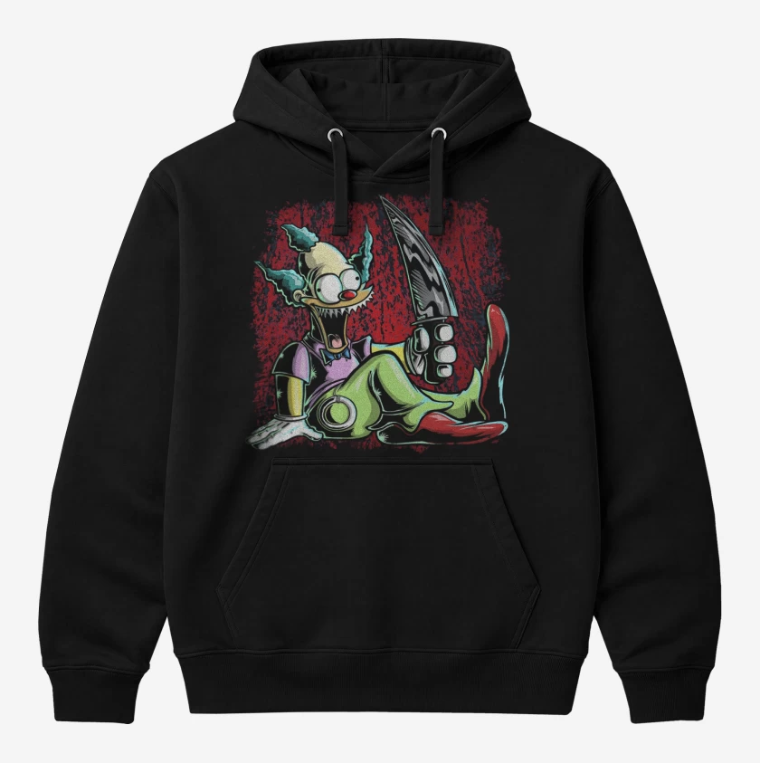Polerón Canguro Negro de Muñeco Krusty