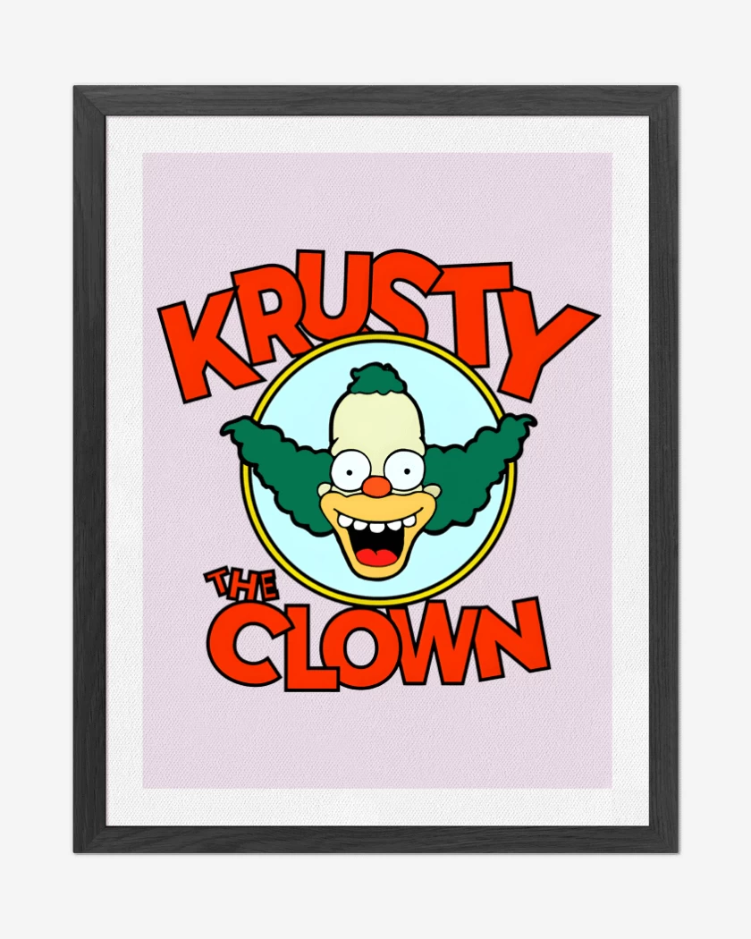 Cuadro decorativo Rosa Pastel de Krusty el Payaso