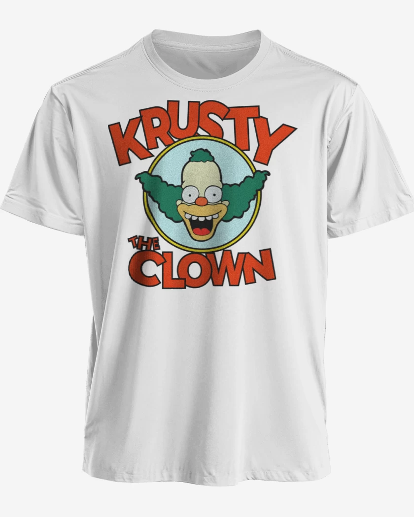 Polera premium Blanco de Krusty el Payaso