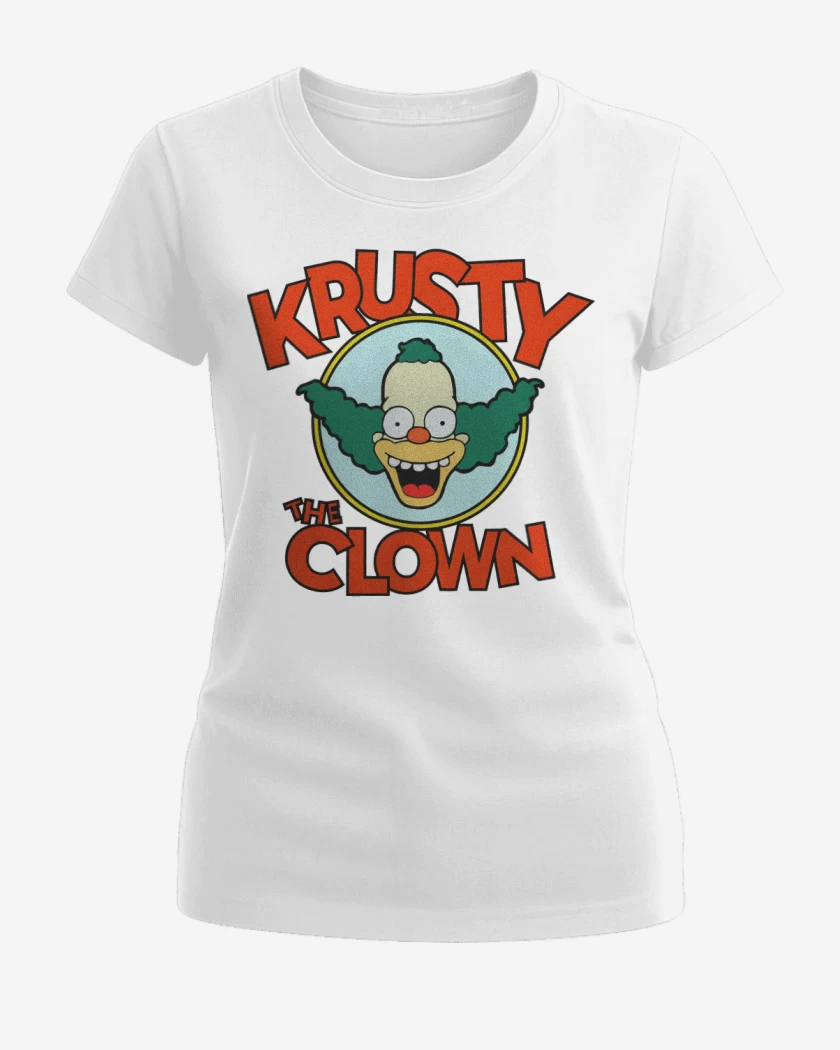 Polera de Mujer Blanco de Krusty el Payaso