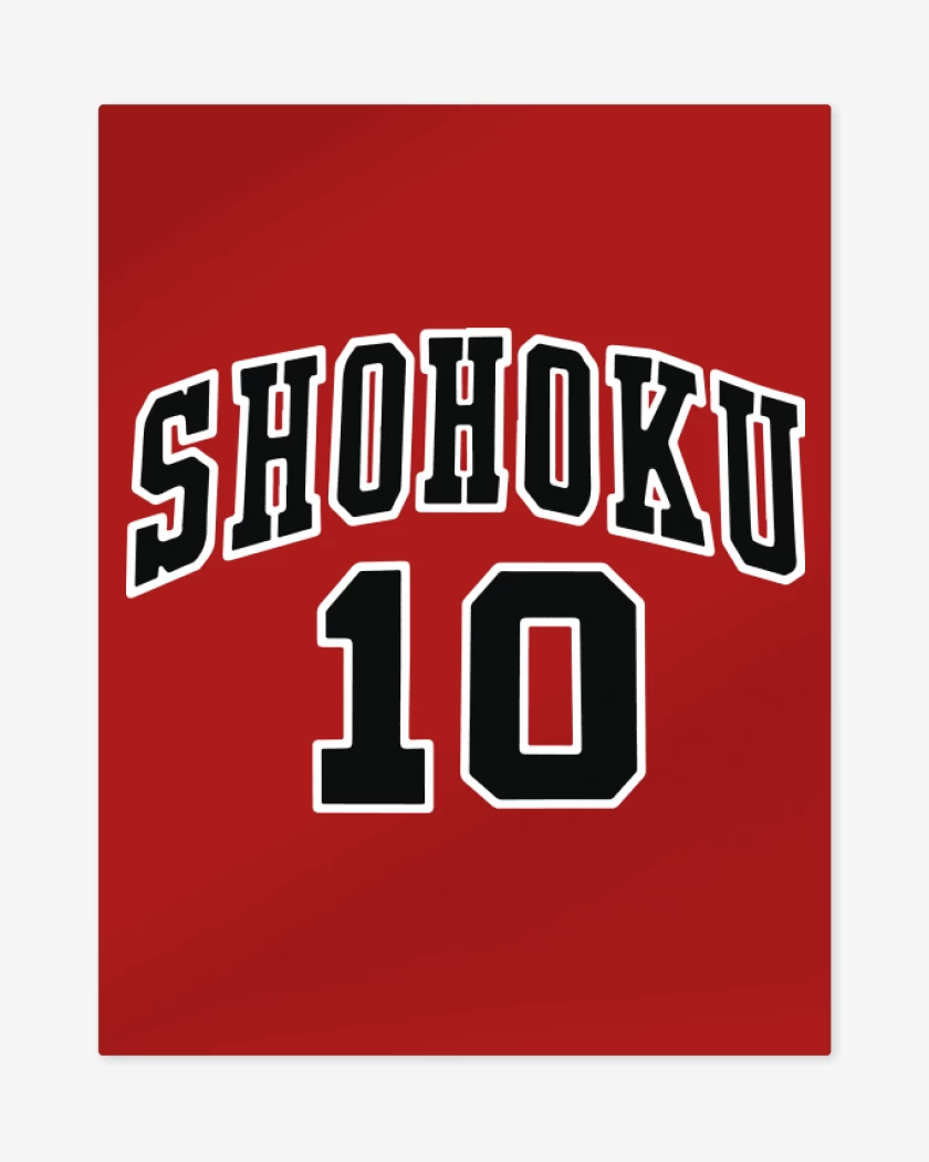 Print metalico Rojo de Shohoku