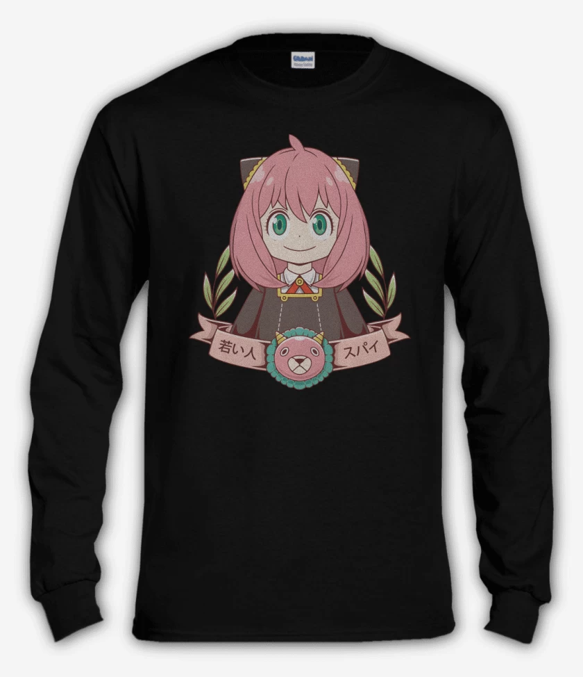 Polera manga larga Negro de Anya Forger
