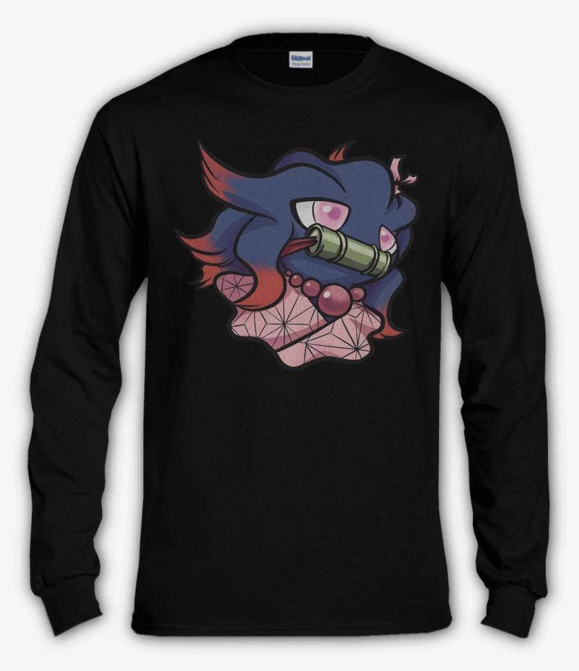 Polera manga larga Negro de Misnezuko