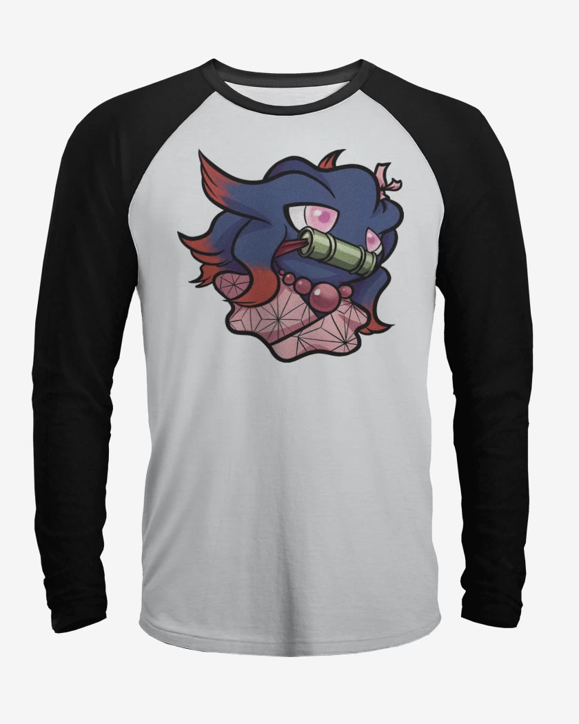 Polera Raglan Blanco / Negro de Misnezuko