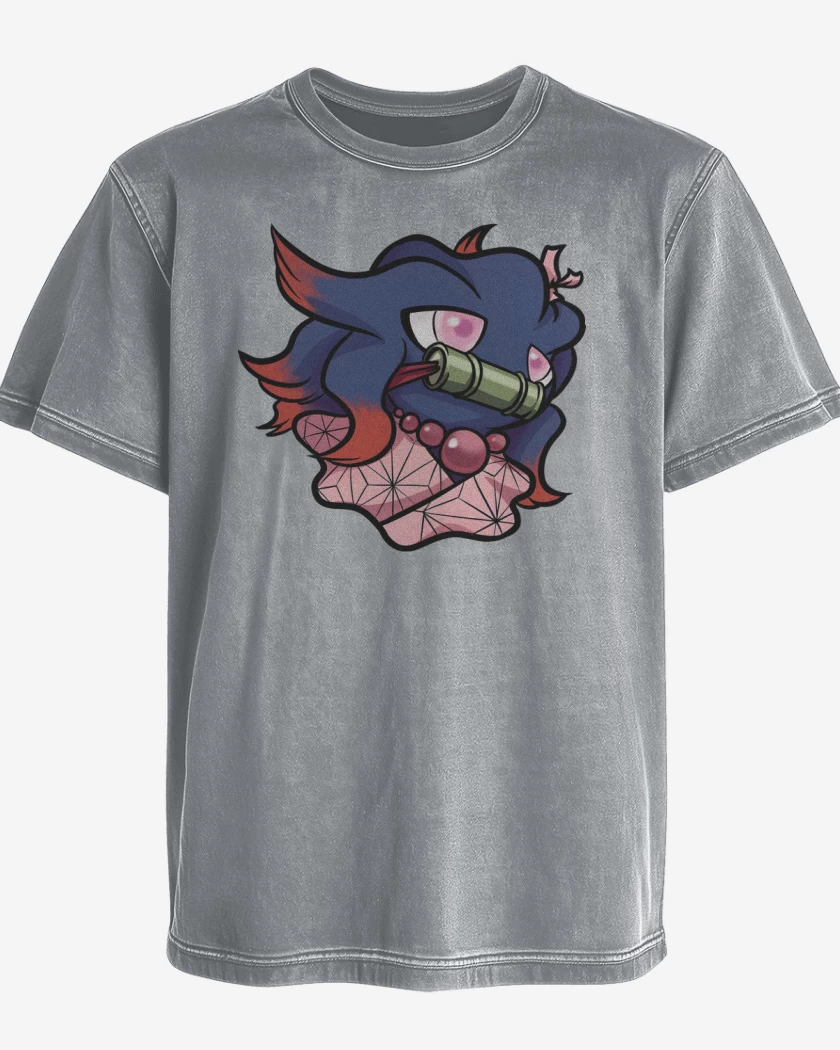 Polera desgastada Gris Melange de Misnezuko